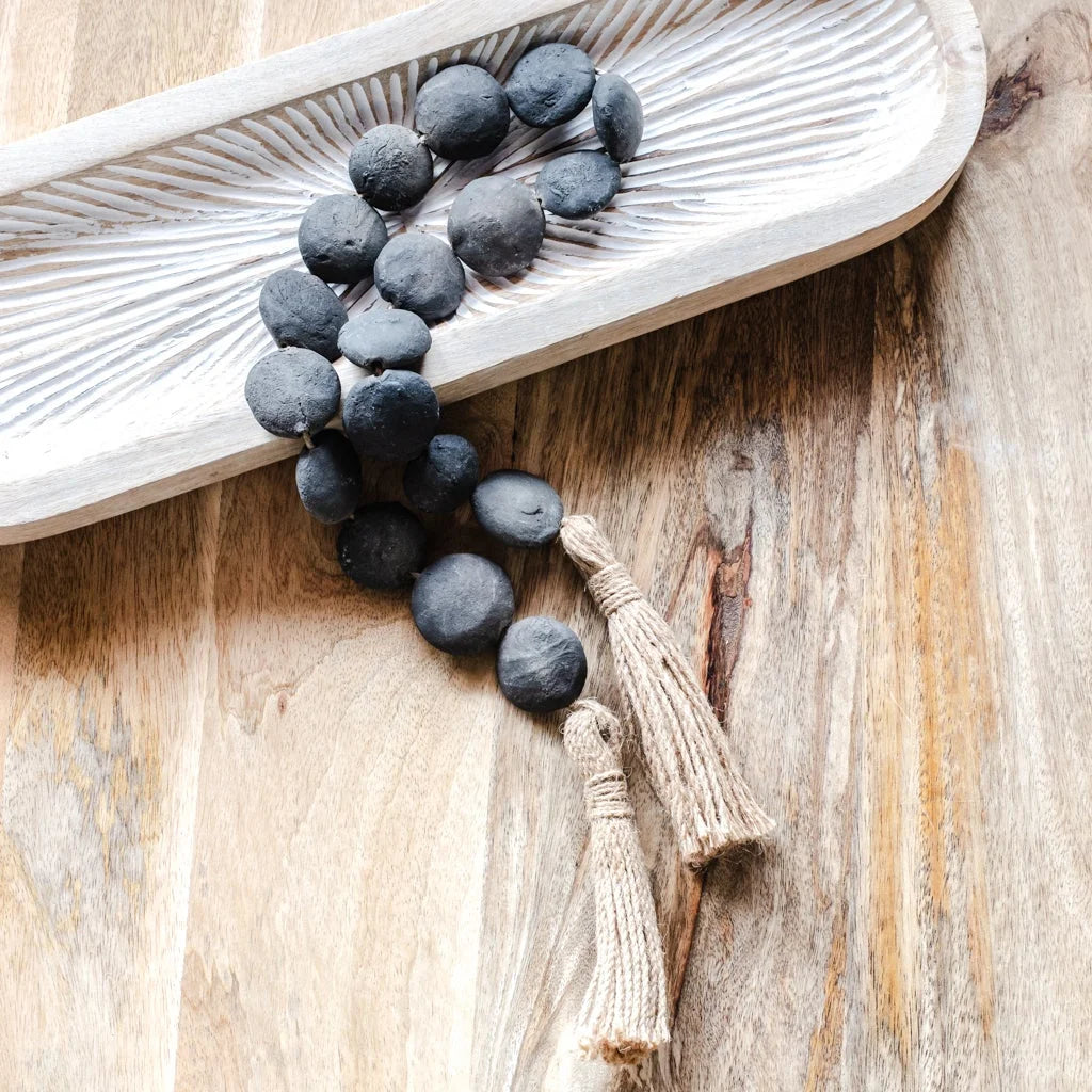 BLK. TERRA COTTA BEADS