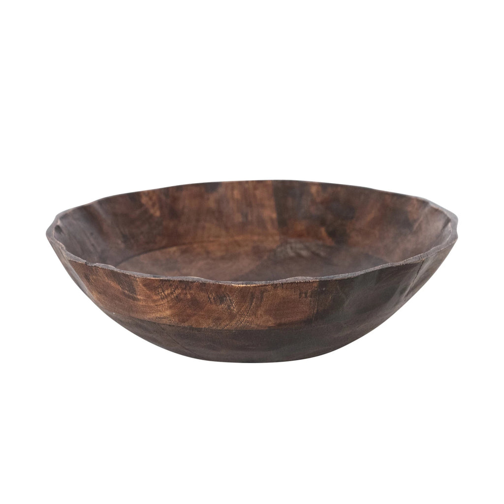 Walnut Finish Bowl 9.5"