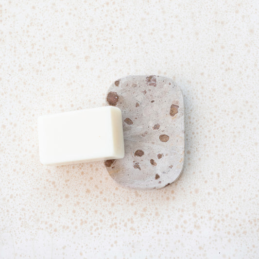 Buff Marble Soap Dish