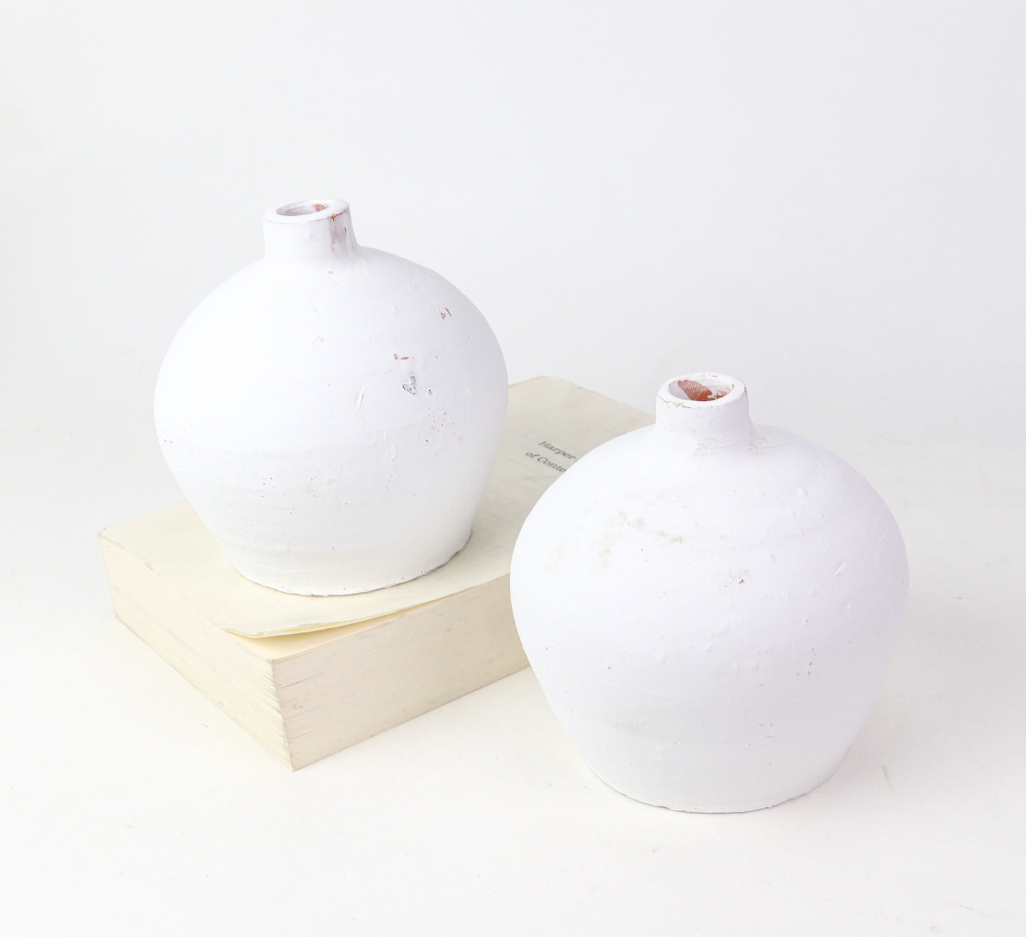 5" White Terra Vase