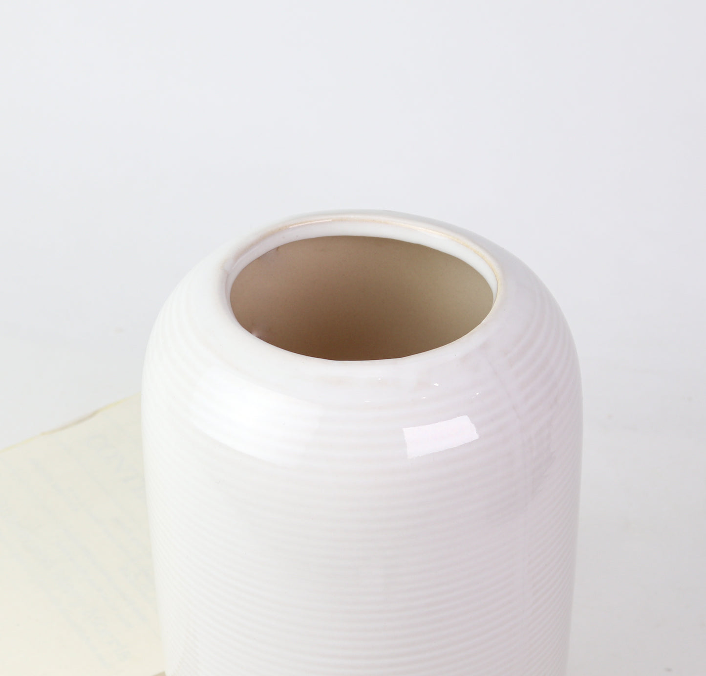 9" White Mod Vase