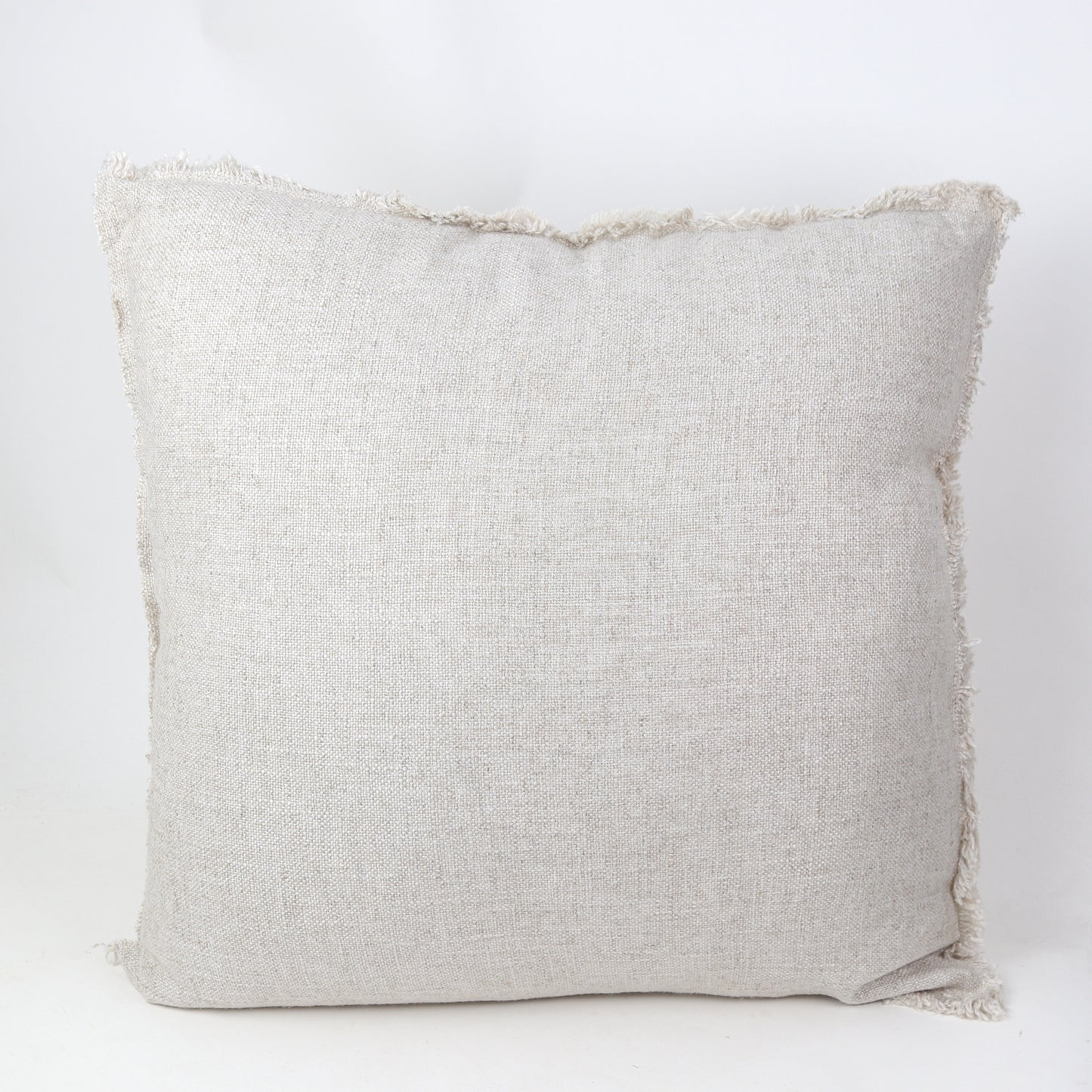 20" Beige Cotton Pillow