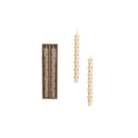 Taper Candles Dots SET OF TWO